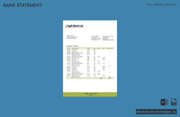 Gambia Arab Gambian Islamic Bank statement.doc Beispielvorschau